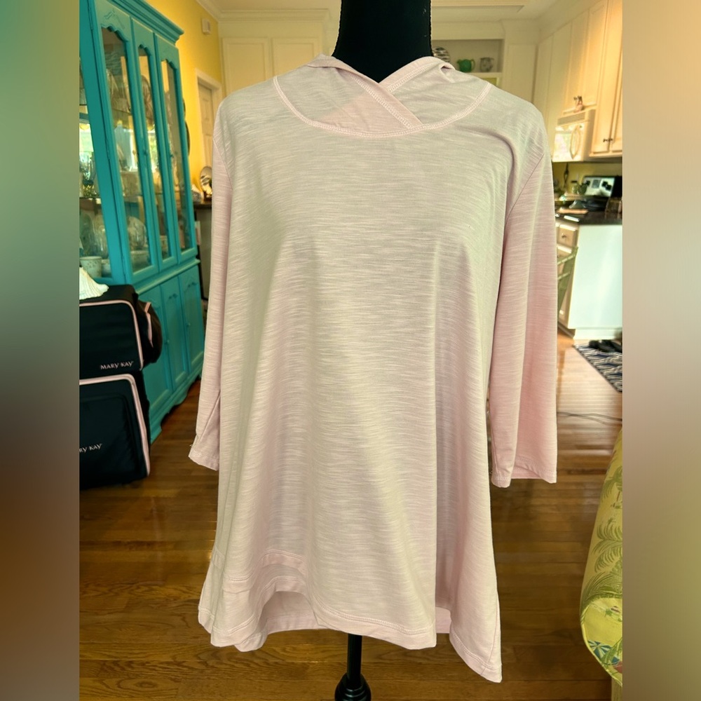 N Touch Hooded Top Peach Color Sz 14 NWOT